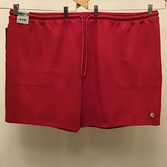 Solaris 4XB NWT Active Comfy Red Men’s Shorts 7.5” Inseam Elastic Waist Stretchy - Picture 2 of 8